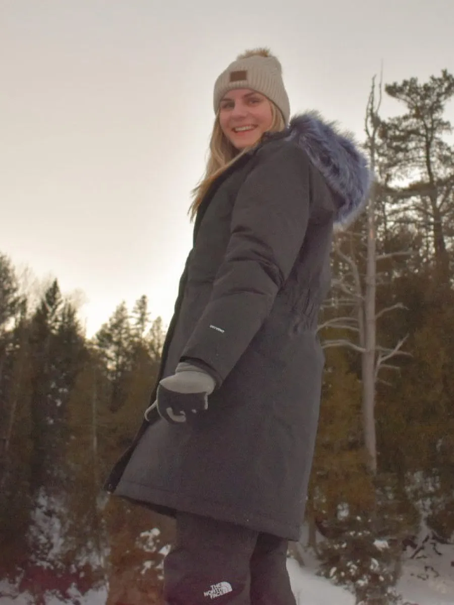 Caroline on a winter hike