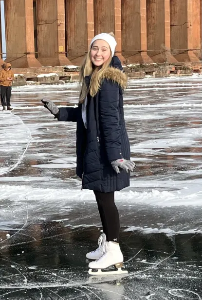 Carly ice skating