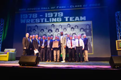 1978-1979 wrestling team at the hall of fame awards show