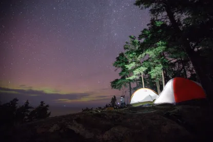 Camping under the Northern Lights
