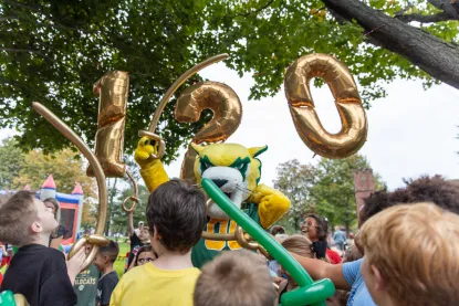 Willy and friends at NMU's 120th Birthday Party, 2019