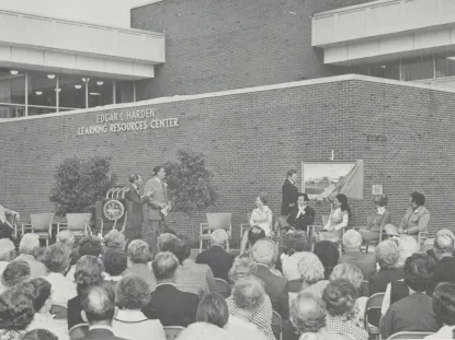 Dedication of Harden Hall in the 1960s