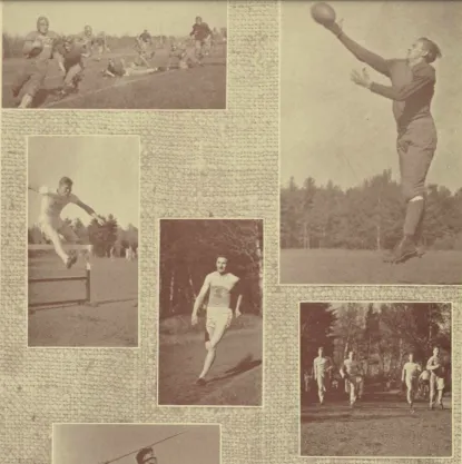 Athletics collage from 1942 Northern Michigan University yearbook