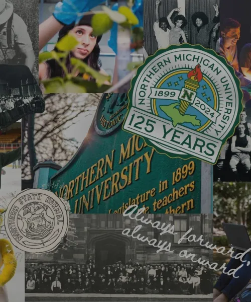 picture collage of NMU throughout the years