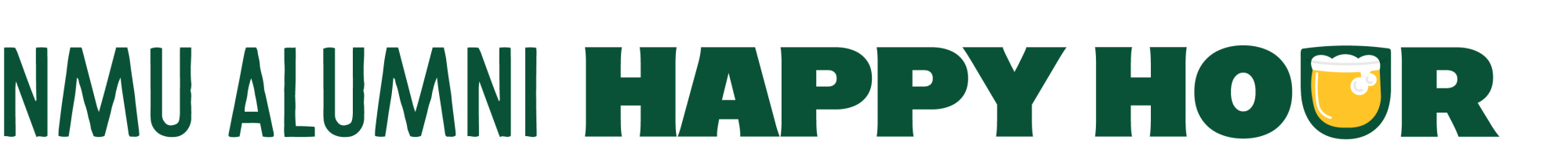 Logo that reads NMU Alumni Happy Hour.
