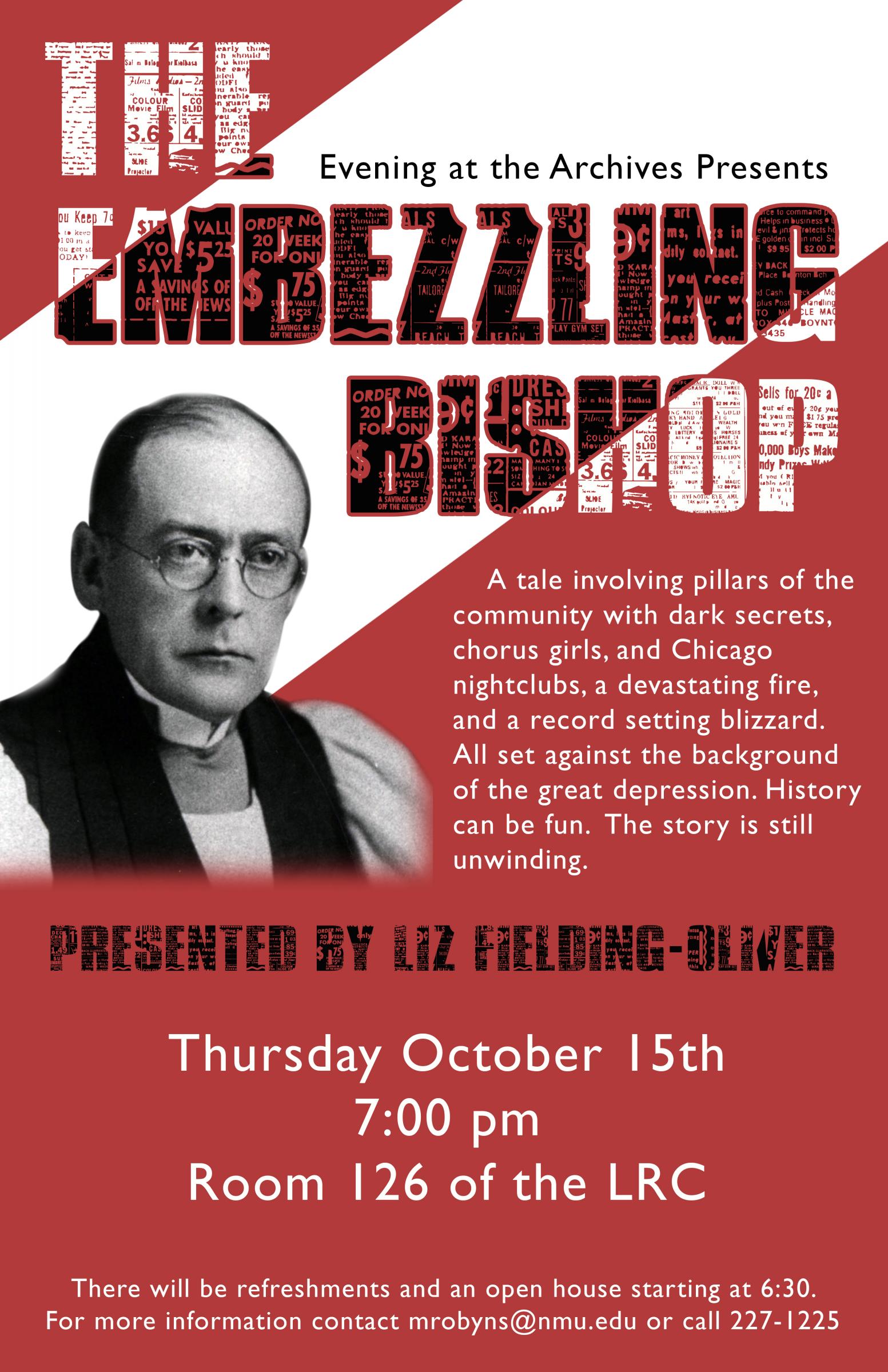 Evening at the Archives: Embezzling Bishop