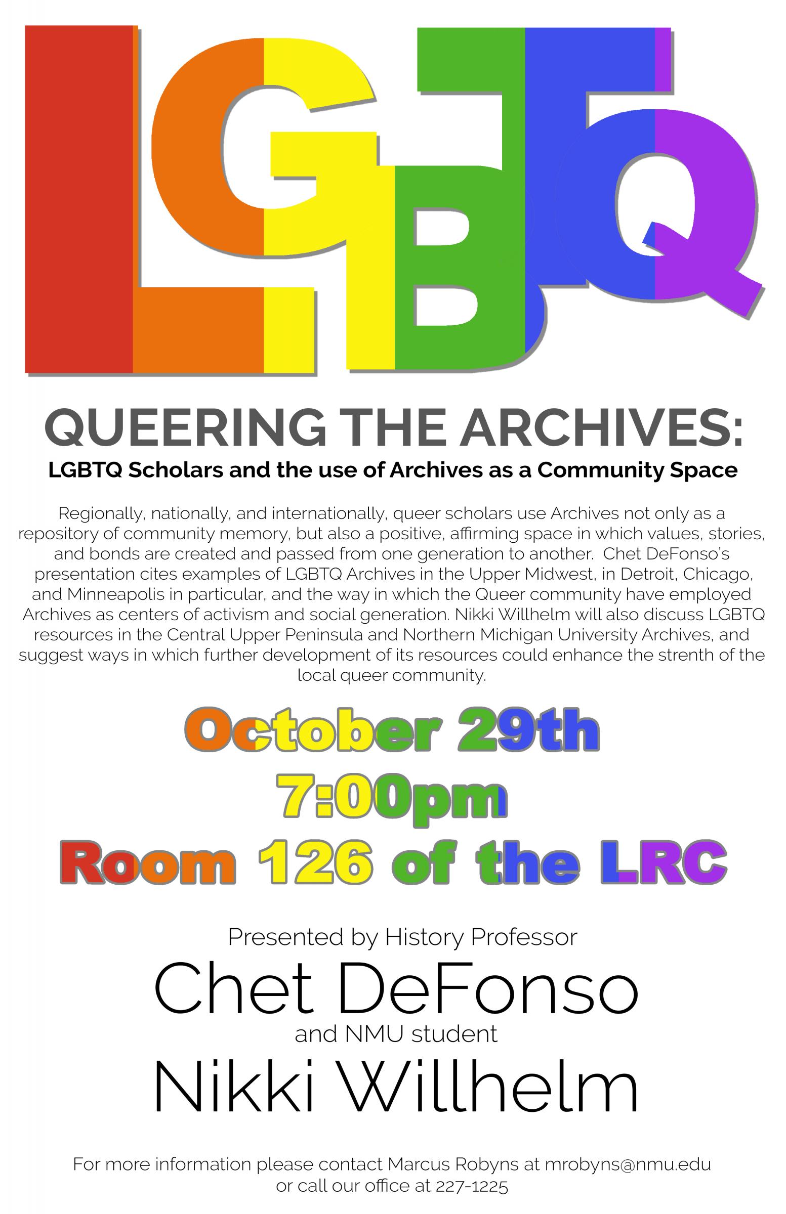 Evening at the Archives: Queering the Archives