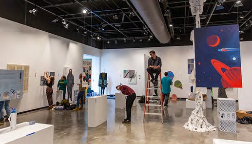 Art and Design gallery set-up