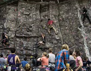 rock climbing wall