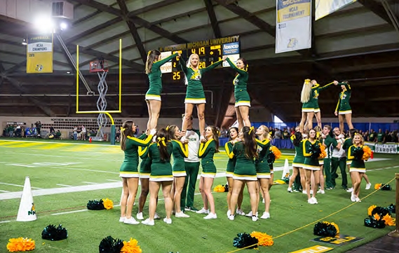 Cheerleader tower in the Dome