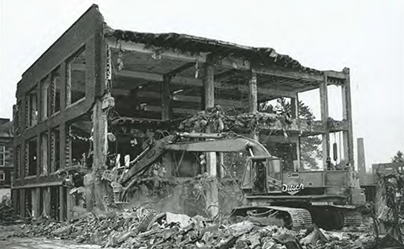J.D. Pierce Hall destruction