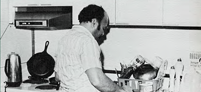 Man in Spooner Hall kitchen 