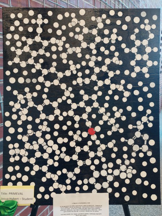 Joshua Hybert's artwork - painting of molecules