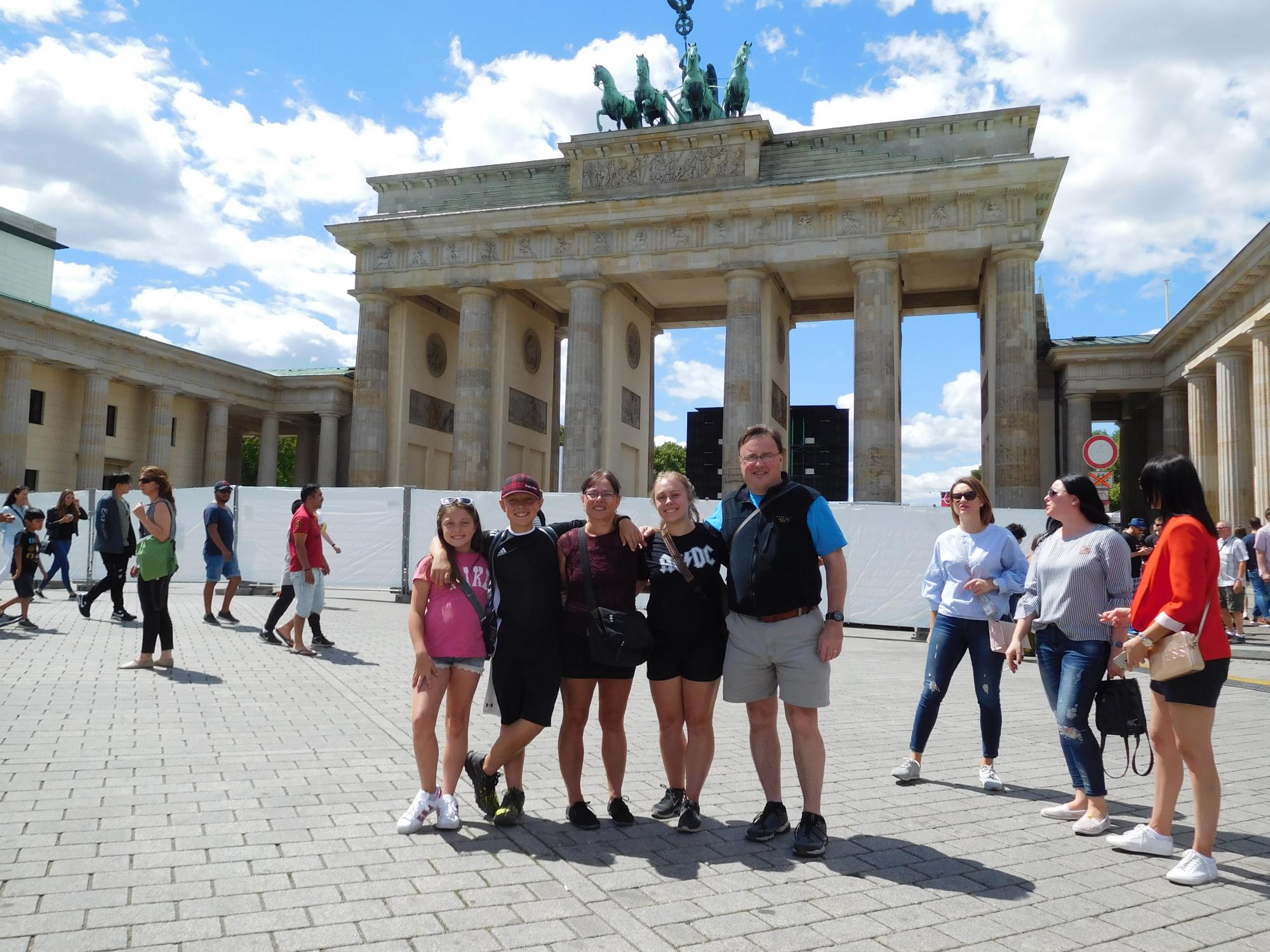 Dr. Gary Brunswick and his family in Berlin, Germany