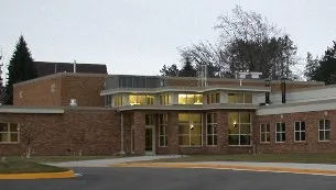 Whitman is a brick academic building.