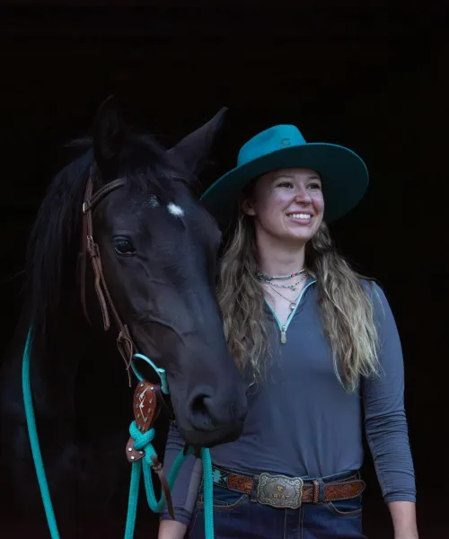 Maddie with her horse