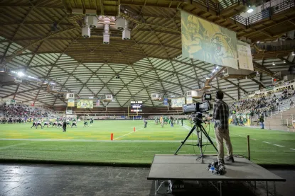 camera work at football game