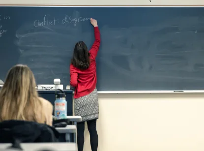 Prof. Ewalt teaches about conflict