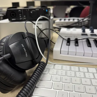 Picture of computer lab equipment