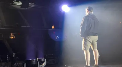 Tyler getting production ready for concert