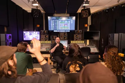 Picture of audio production studio
