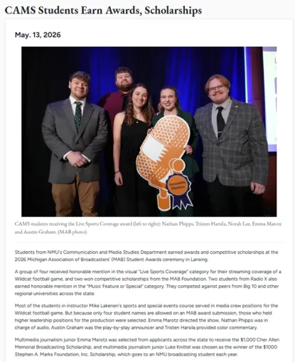 Picture of article in northern news