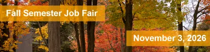 Fall Semester Job Fair - November 3, 2026