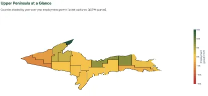 Picture of U.P. At A Glance Economic Map