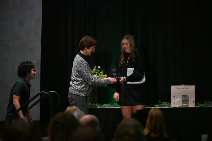 Dr. Putman receiving award