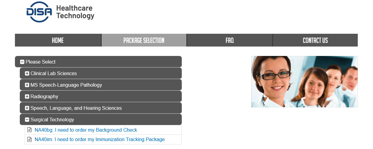 DISA Healthcare Screenshot