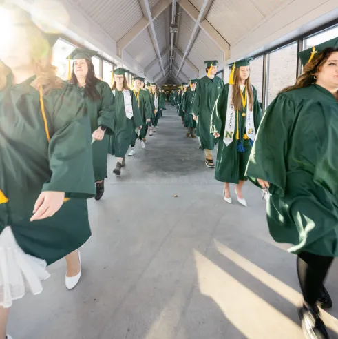 Students marching to the Dome