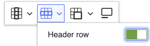 Example of the table row toggle control within Drupal