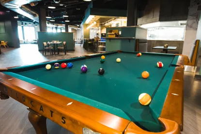pool table at the wildcat den