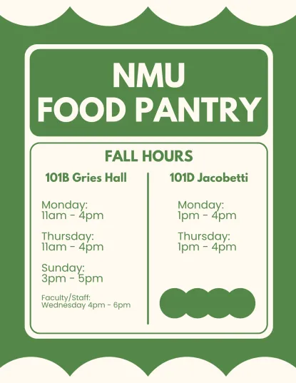 NMU Food Pantry Hours