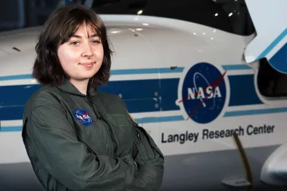 Jayde Schoolcraft, intern at NASA Langley.