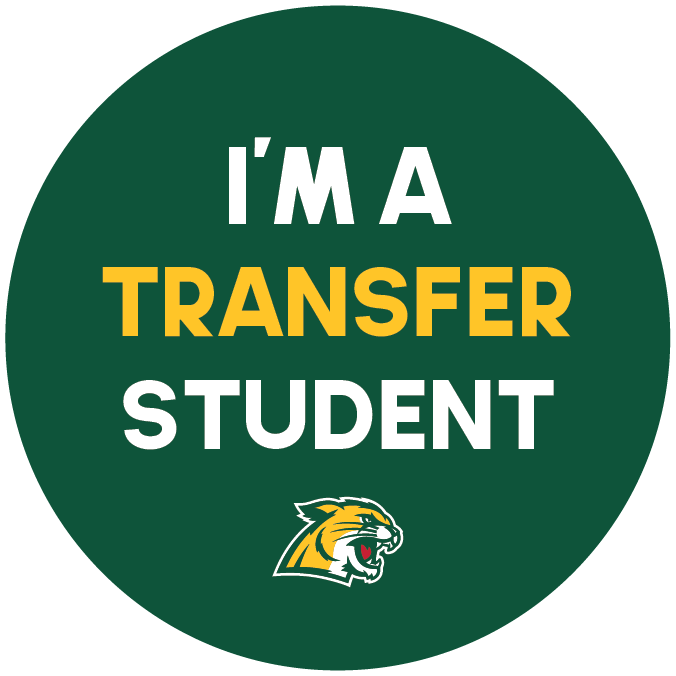 Image of green button that says I'm A Transfer Student