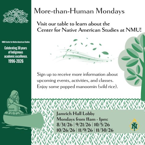 More-Than-Human Monday (Jamrich Hall) F26 poster