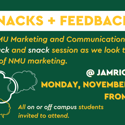 Information about snacks and feedback session with UMC