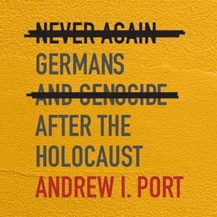 the cover of the book "Never Again, Germans and Genocide After the Holocaust"