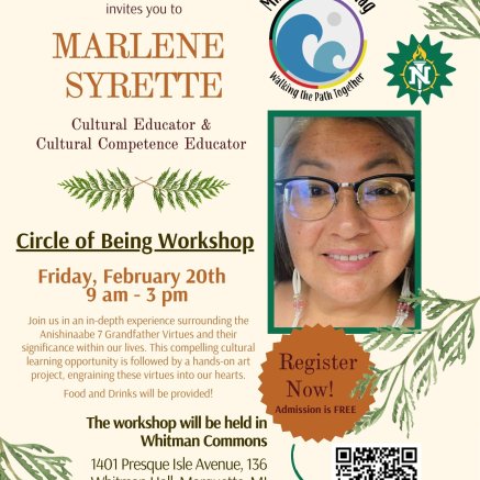 flyer for circle of being workshop with Marlene Syrette 