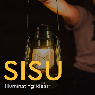 A lantern with the title "SISU Illuminating Ideas" in front.