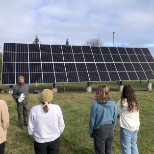 new solar panels installed on campus