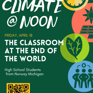 Poster describing the event, the classroom at the end of the world 