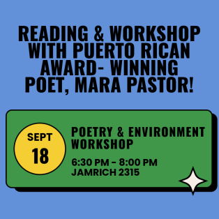 Poetry and Environment Workshop with Mara Pastor