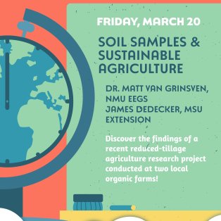 On Friday, March 20, Dr. Matt Van Grinsven and James DeDecker will be presenting their findings from a reduced-tillage research project conducted last summer at 2 local organic farms. This presentation will be from 12 to 1 pm in Jamrich Hall, Room 1313.