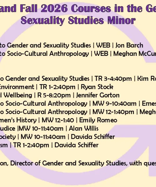 Slide showing Summer and Fall 2026 GSS courses