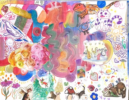 Image of the collaborative artwork created by 2024 Gender Fair Participants