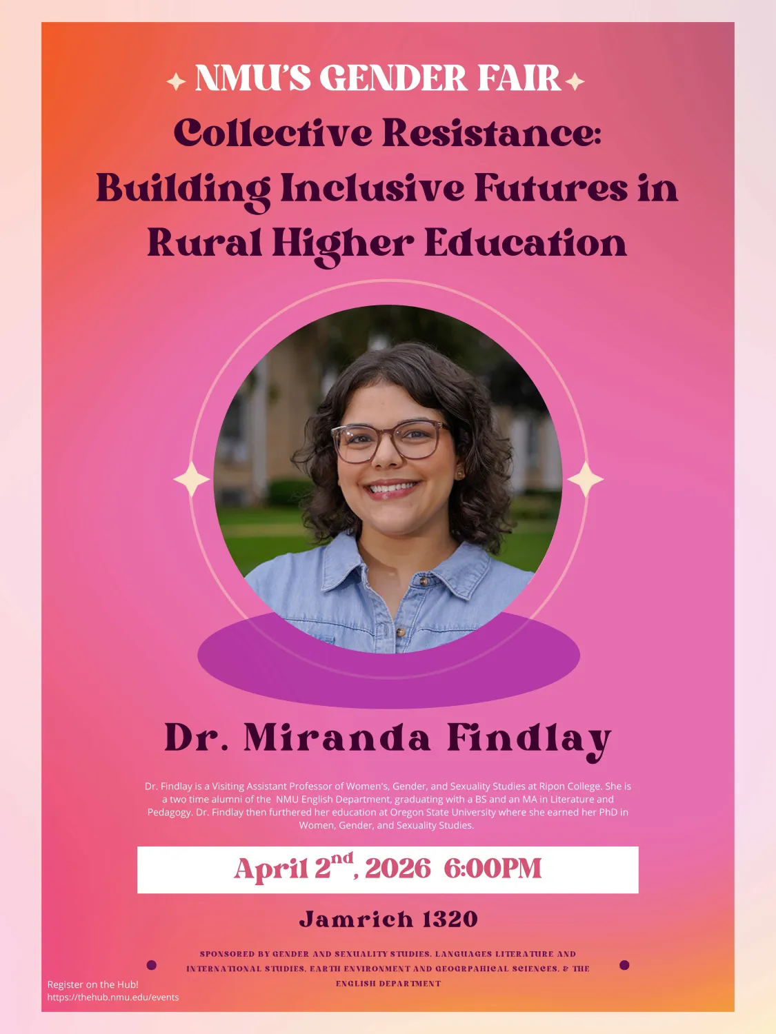 Headshot of a smiling woman with brown hair and glasses