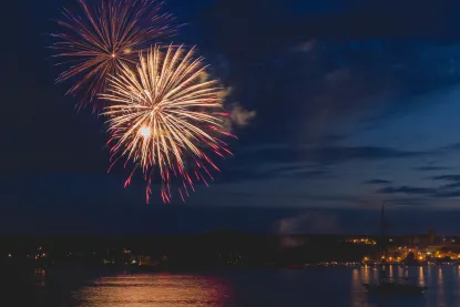 Fireworks over Marquette's Lower Harbor