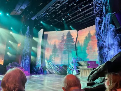 The stage at a theater in Milwaukee, Wisconsin.